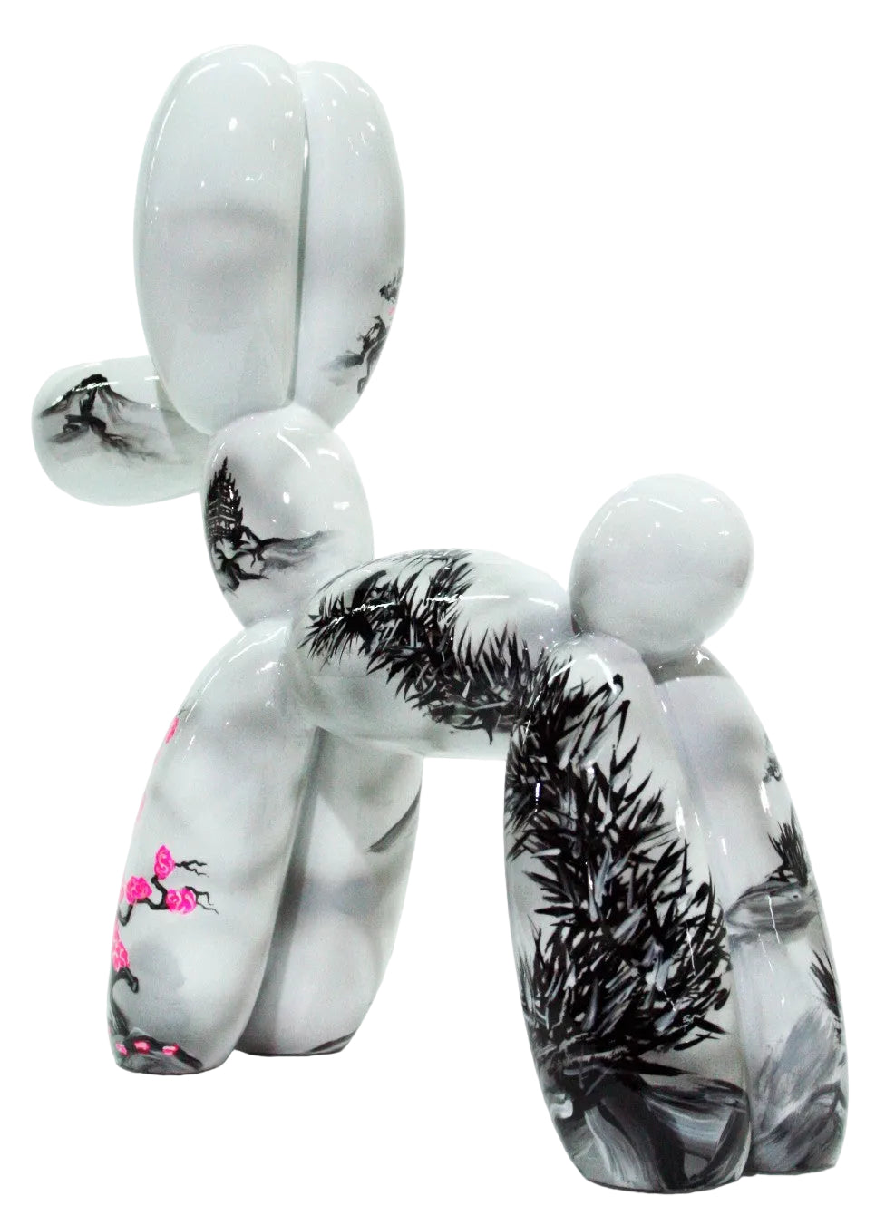 Blossom Balloon Dog sculpture in Nature finish - alternate product view | KULORI