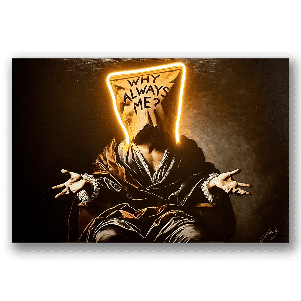 Burden Of Existence V.1. LED wall art in Originals LED Wall Art finish - main product view | KULORI