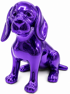 Chrome Dachshund sculpture - main product view | KULORI