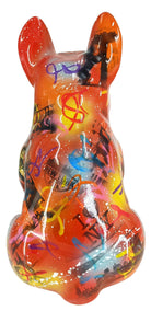City Graf Seated Bulldog sculpture in Graffiti °2 finish - additional product view | KULORI