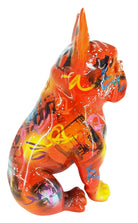 City Graf Seated Bulldog sculpture in Graffiti °2 finish - alternate product angle | KULORI