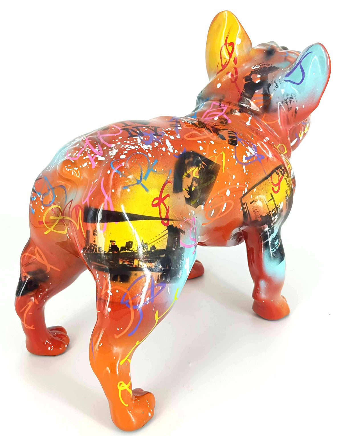 City Graf French Bulldog sculpture in Graffiti °2 finish - additional product view | KULORI