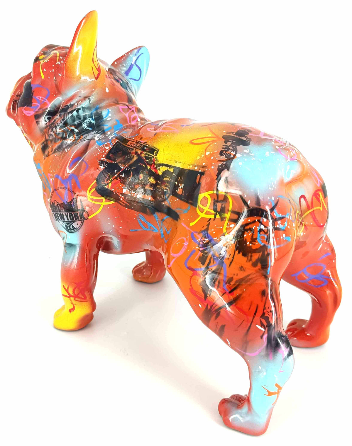 City Graf French Bulldog sculpture in Graffiti °2 finish - alternate product view | KULORI