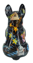 Diamond Seated Bulldog sculpture in Pop Art finish - additional product view | KULORI