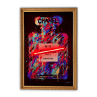 Drip N° 5 V.2 LED wall art in Originals LED Wall Art finish - framed product view | KULORI