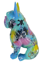 Footprint Seated Bulldog sculpture in Graffiti °2 finish - alternate product view | KULORI