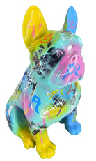 Footprint Seated Bulldog sculpture in Graffiti °2 finish - product gallery view | KULORI