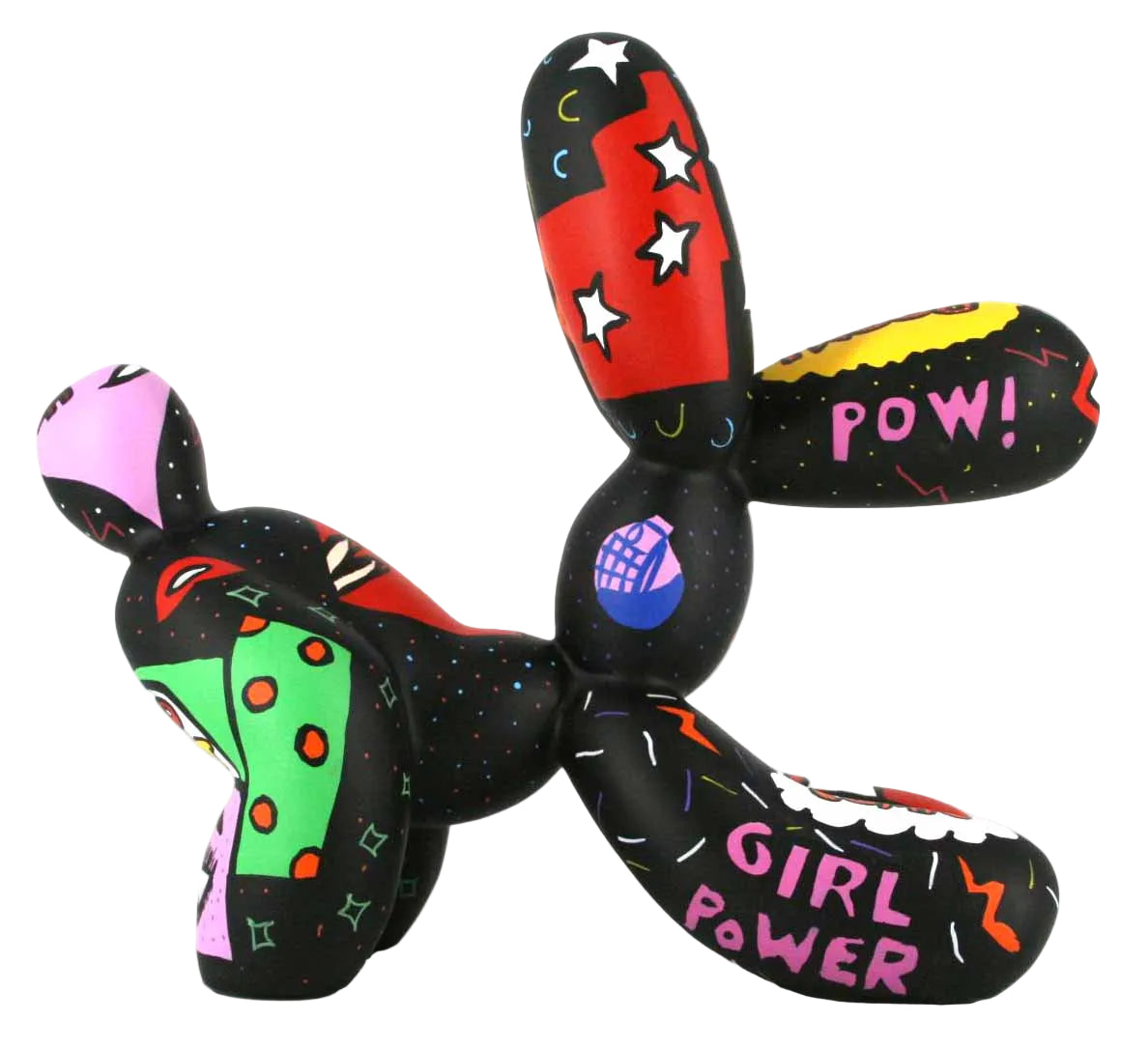Pat Pop Fetch Balloon Dog sculpture in Pop Art finish - alternate product angle | KULORI
