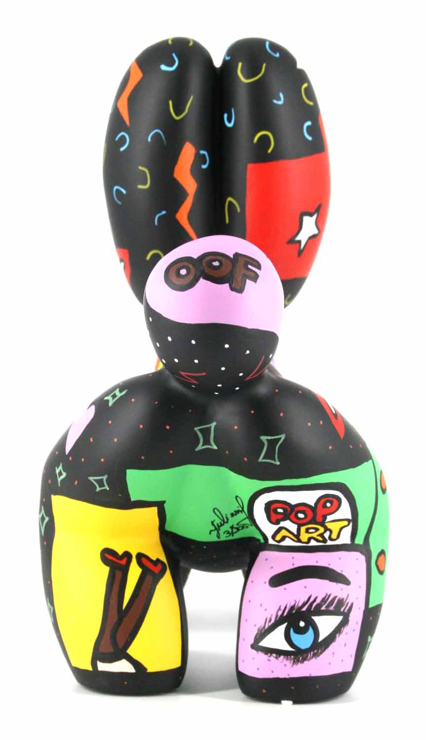 Pat Pop Fetch Balloon Dog sculpture in Pop Art finish - additional product view | KULORI