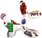 White Pat Pop Fetch Balloon Dog sculpture in Pop Art finish - alternate product view | KULORI