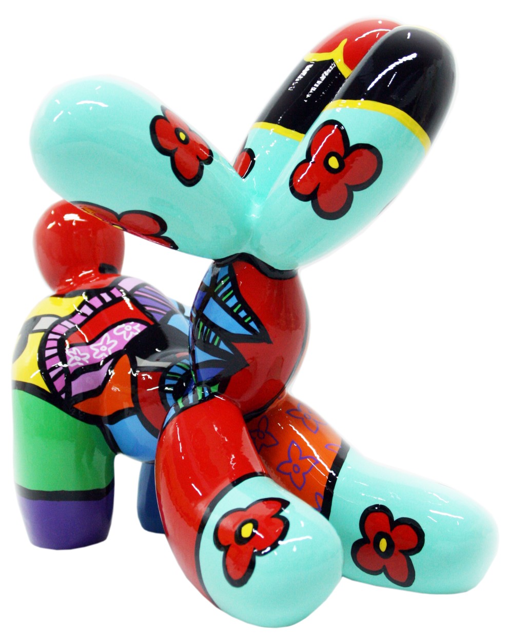 Her Freedom Fetch Balloon Dog sculpture in Pop Colours finish - main product view | KULORI