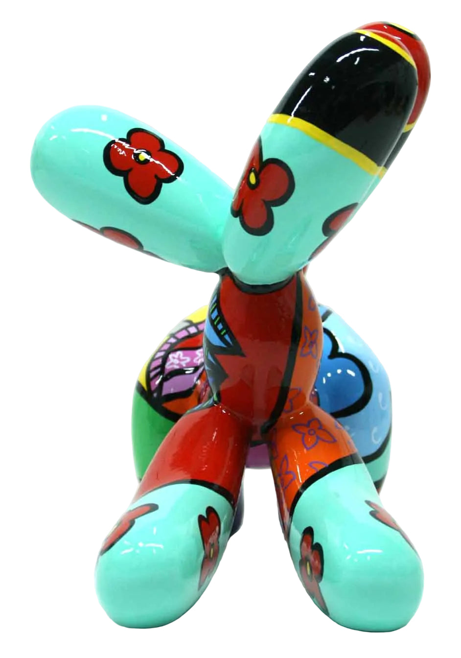 Her Freedom Fetch Balloon Dog sculpture in Pop Colours finish - product gallery view | KULORI