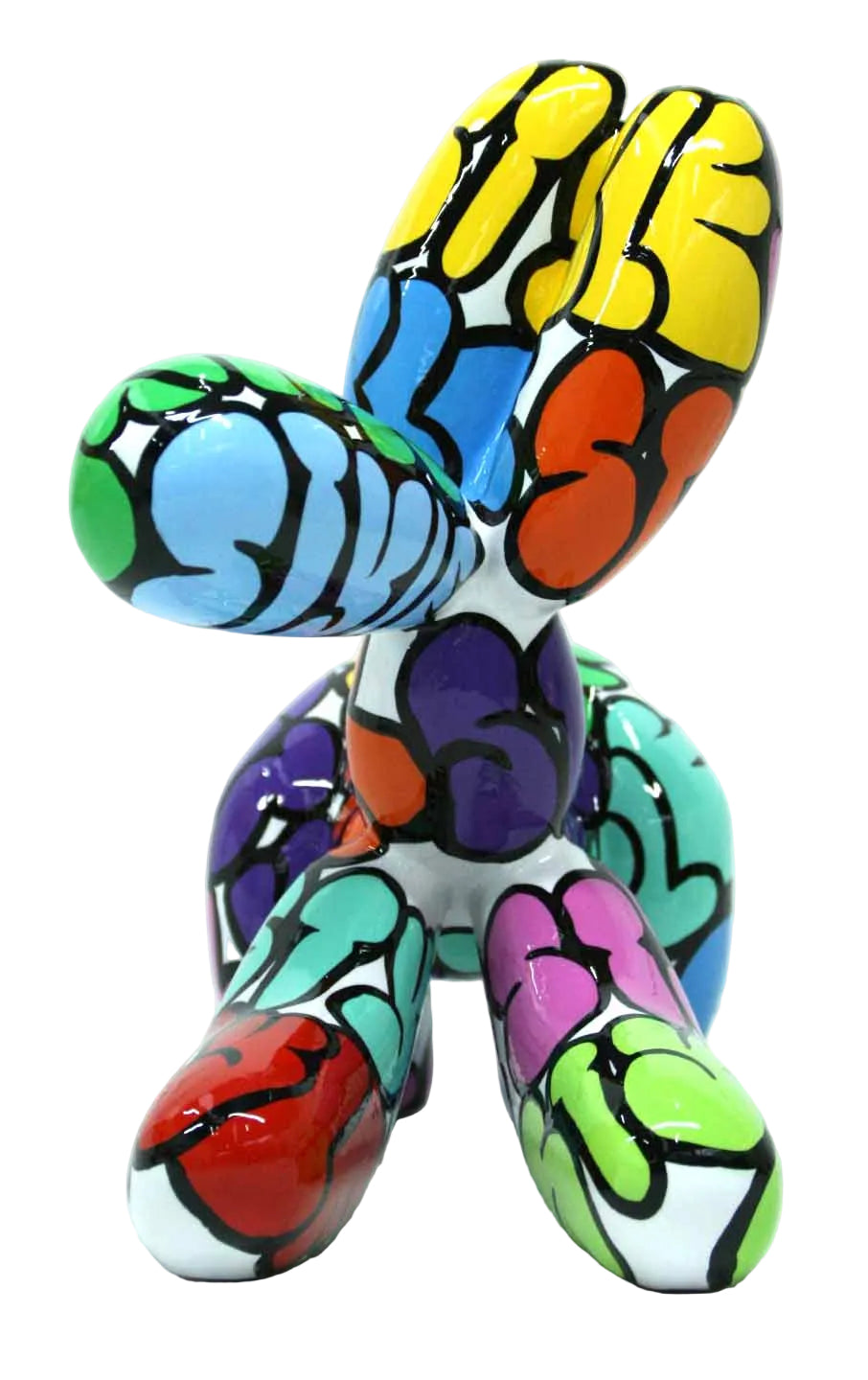 Style One Fetch Balloon Dog sculpture in Pop Colours finish - alternate product angle | KULORI