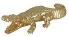 Gold Crocodile decorative sculpture in Gold-Plated finish - main product view | KULORI