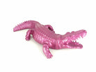 Crocodile decorative sculpture in Metallic finish - alternate product view | KULORI
