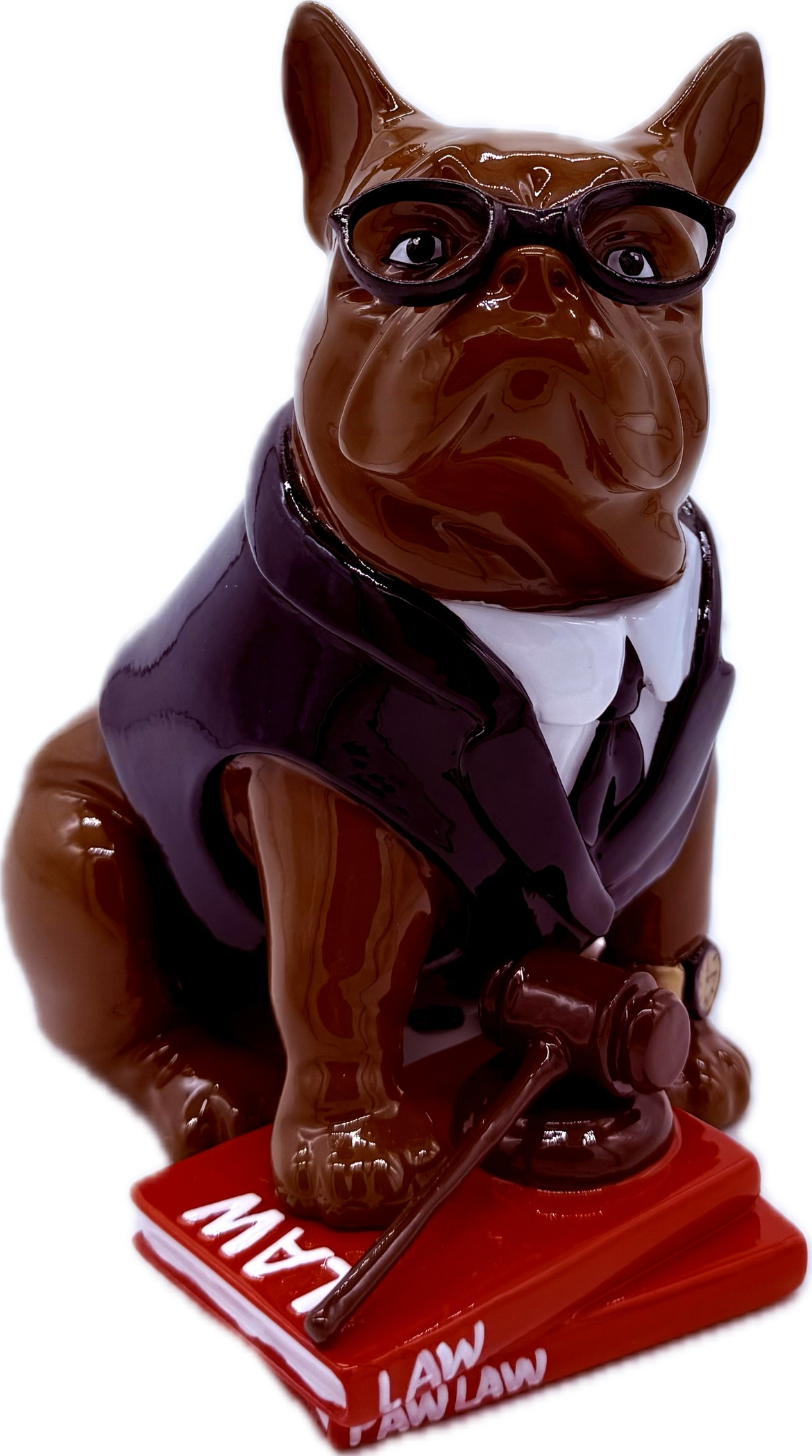 Lawyer Bulldog French Bulldog sculpture in Profession finish - main product view | KULORI