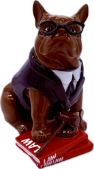 Lawyer Bulldog French Bulldog sculpture in Profession finish - main product view | KULORI