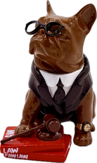 Lawyer Bulldog French Bulldog sculpture in Profession finish - alternate product view | KULORI
