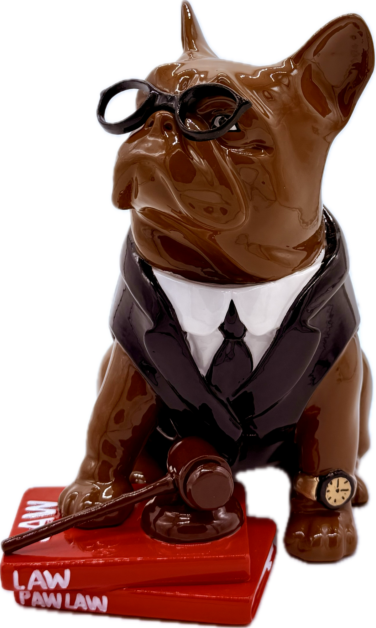 Lawyer Bulldog French Bulldog sculpture in Profession finish - alternate product view | KULORI