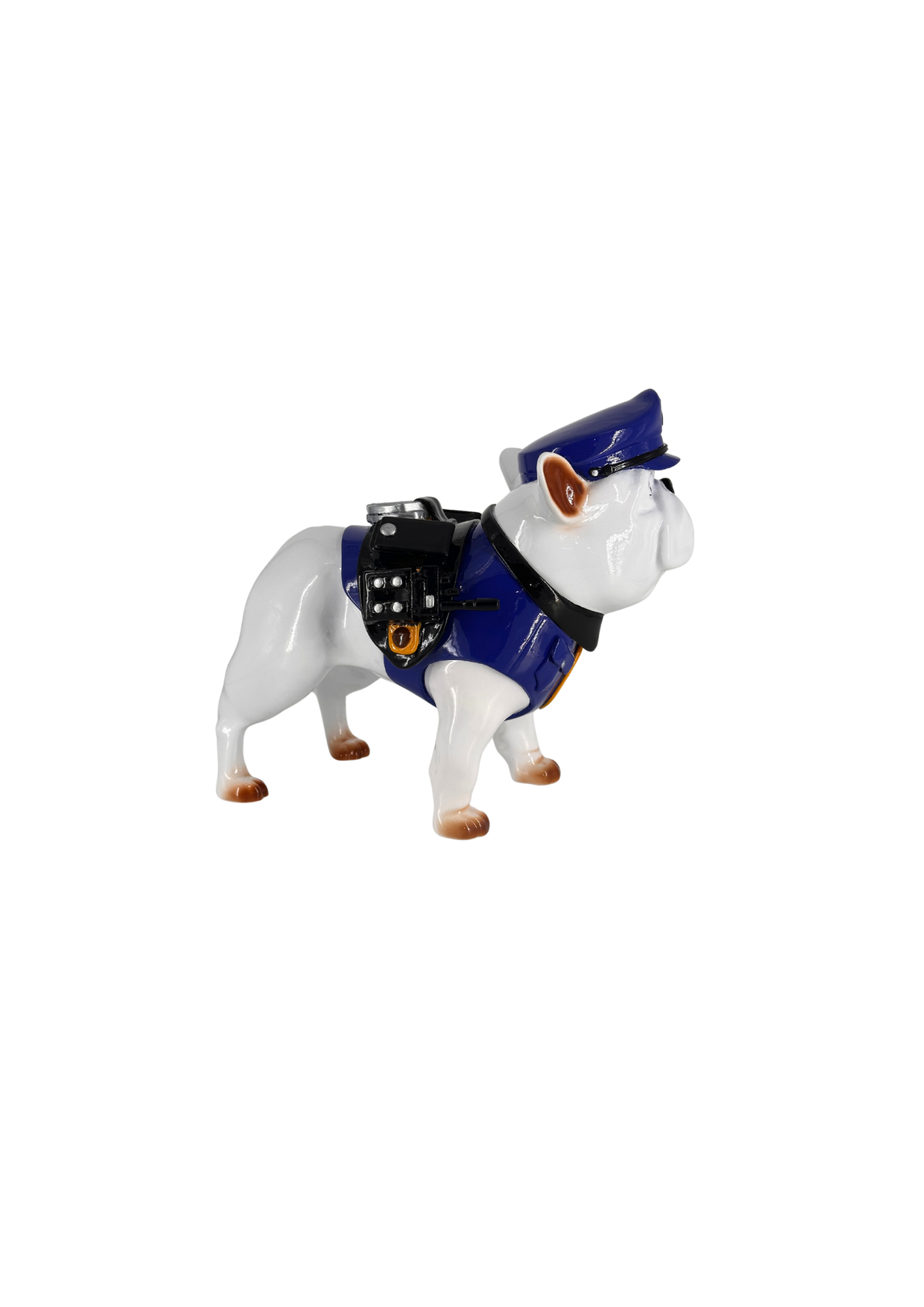 The Police Dog Bulldog French Bulldog sculpture in Profession finish - alternate product angle | KULORI