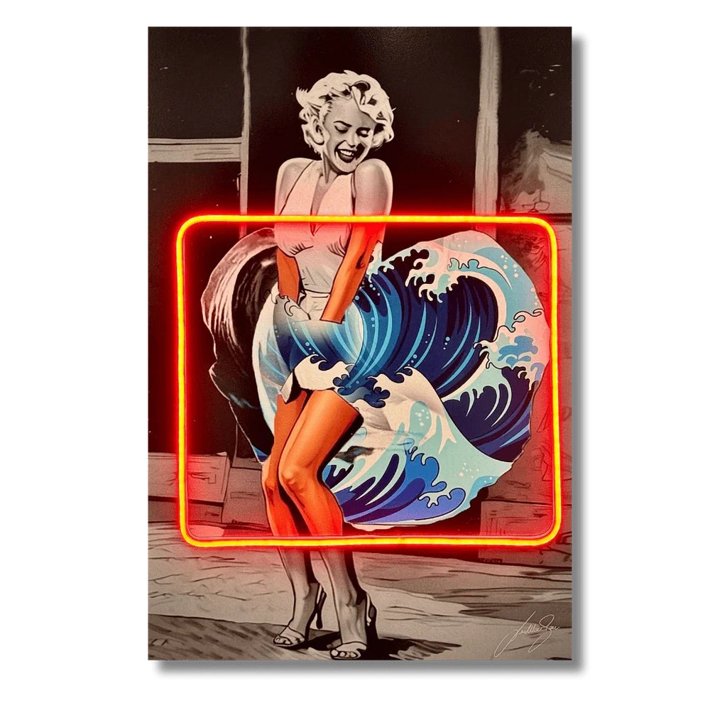 Marilyn Wave Kanagawa LED wall art in Originals LED Wall Art finish - main product view | KULORI