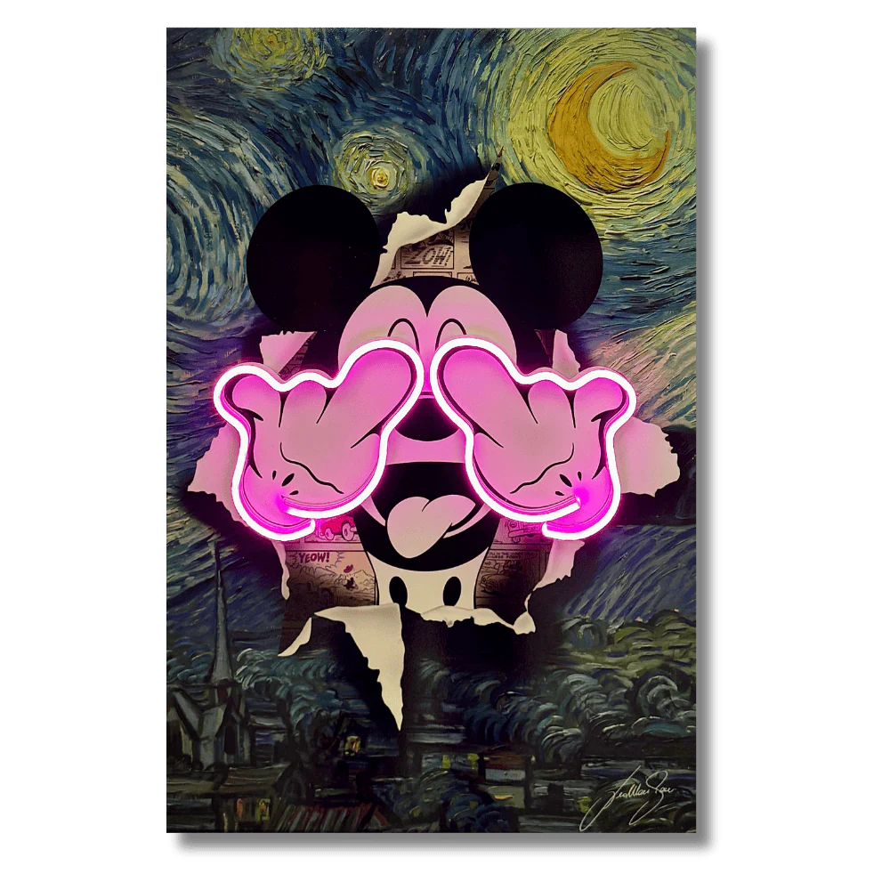 Mickey Starry Night LED wall art - product gallery view | KULORI