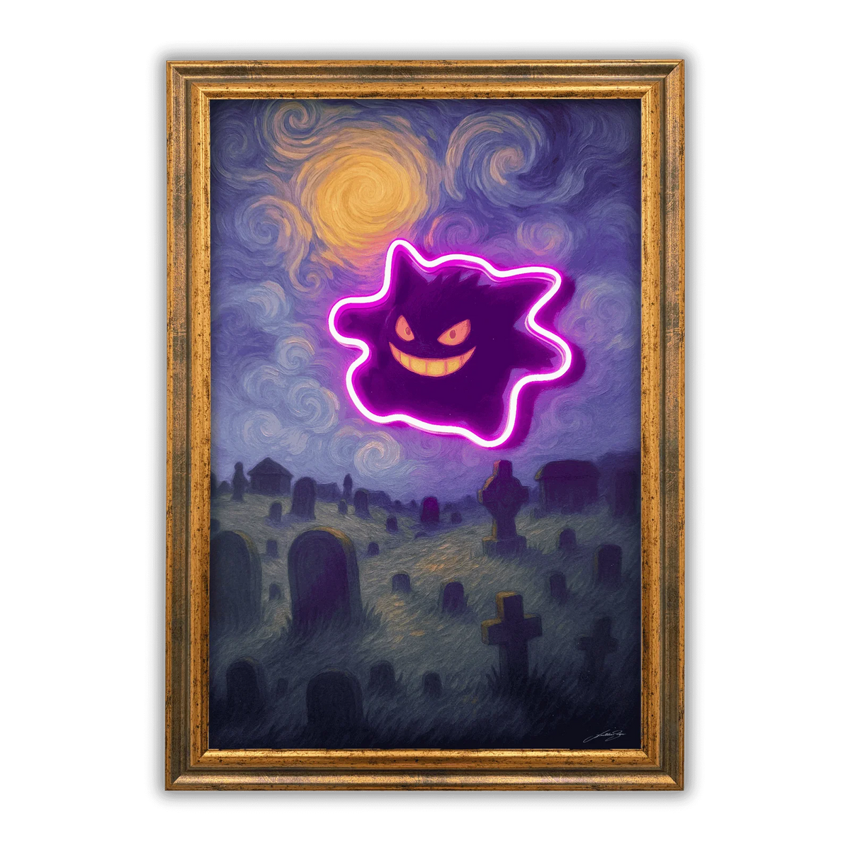 Haunted Night LED wall art in Originals LED Wall Art finish - alternate product angle | KULORI
