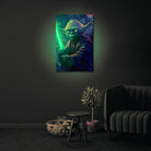 Mystic Yoda - The Force is Bright LED wall art in Originals LED Wall Art finish - alternate product view | KULORI