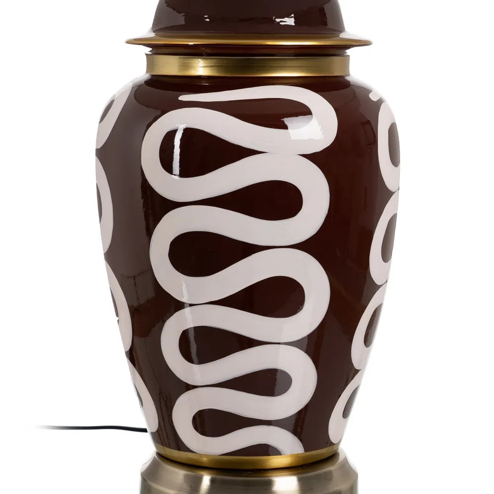 Decorative lamp with wavy white design | KULORI Malta & Gozo