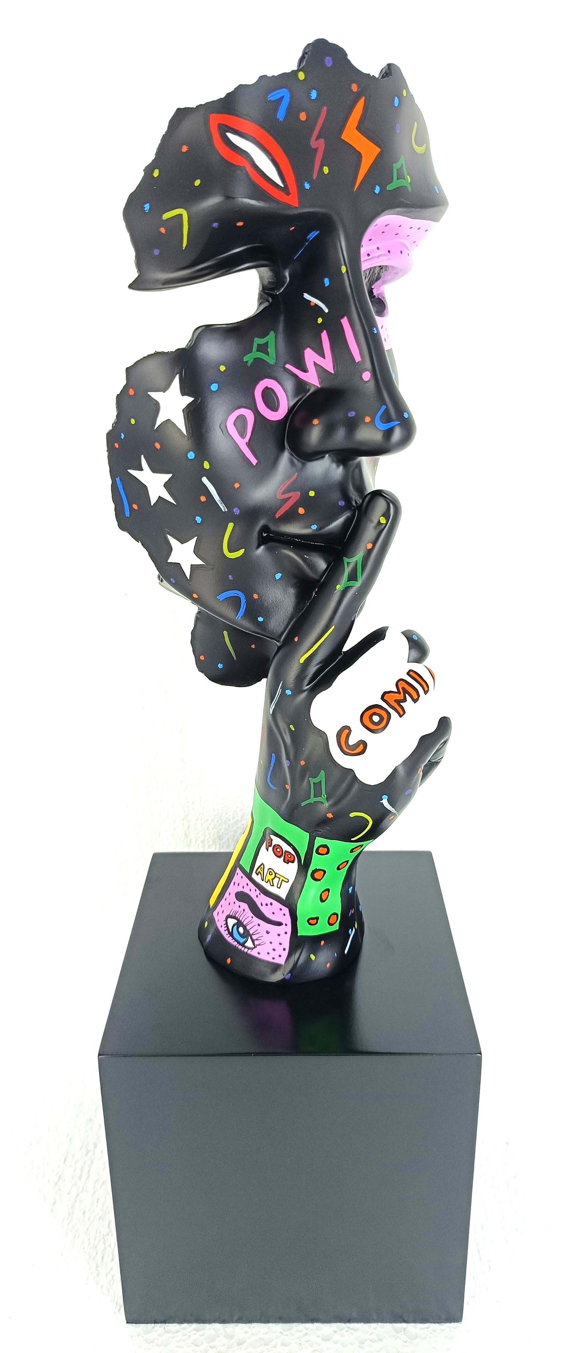Pat Pop Silence sculpture in Pop Art finish - additional product view | KULORI