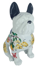 Phone Seated Bulldog sculpture in Nature finish - main product view | KULORI