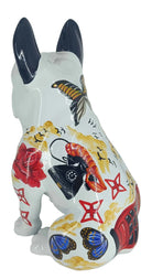 Phone Seated Bulldog sculpture in Nature finish - alternate product view | KULORI