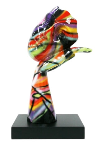 Aurora Face Silence sculpture in Pop Colours finish - displayed in an interior | KULORI