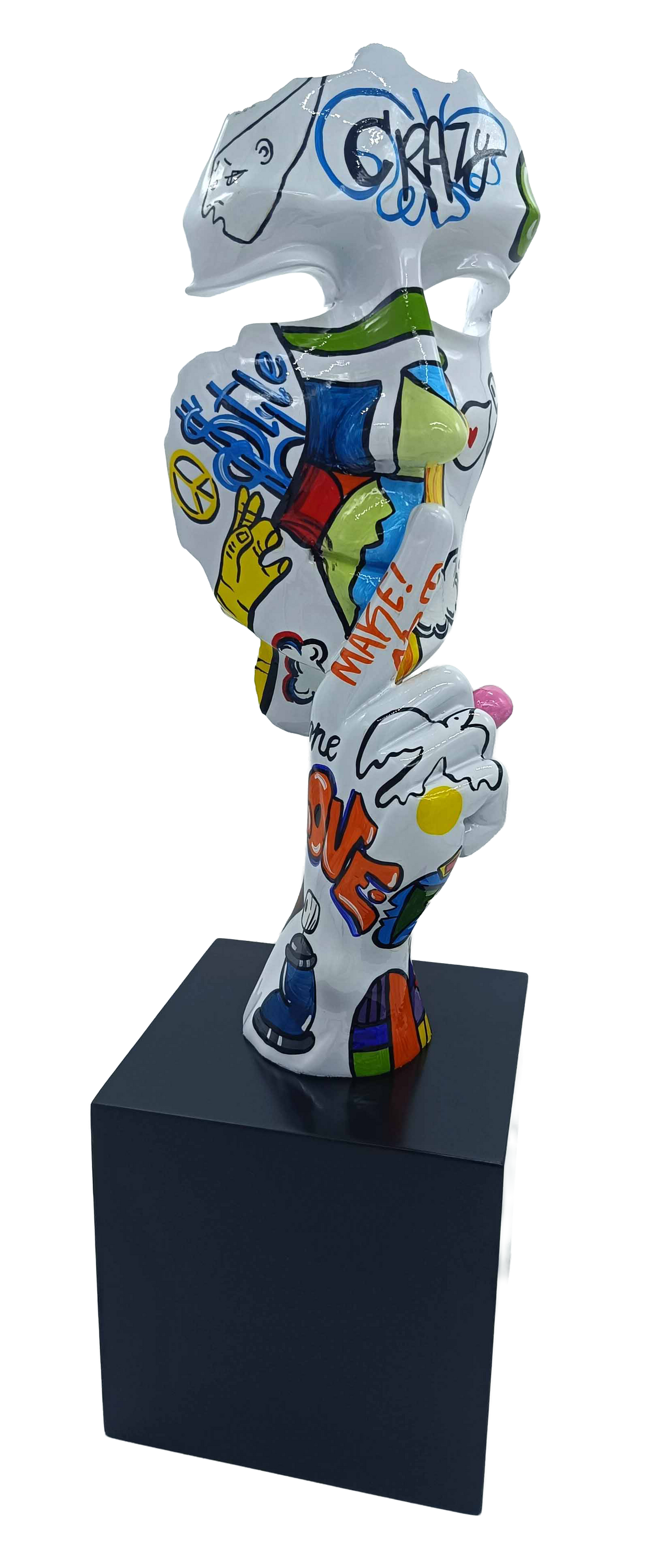 Picasso Graf Silence sculpture in Graffiti finish - alternate product view | KULORI