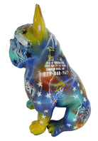 Pop Seated Bulldog sculpture in Graffiti °2 finish - alternate product view | KULORI