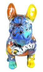 Pop Seated Bulldog sculpture in Graffiti °2 finish - main product view | KULORI