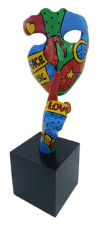 Pop Art Peace Silence sculpture in Pop Colours finish - alternate product view | KULORI