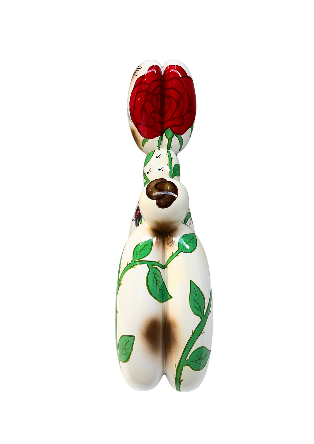 Rose Balloon Dog sculpture in Nature finish - additional product view | KULORI