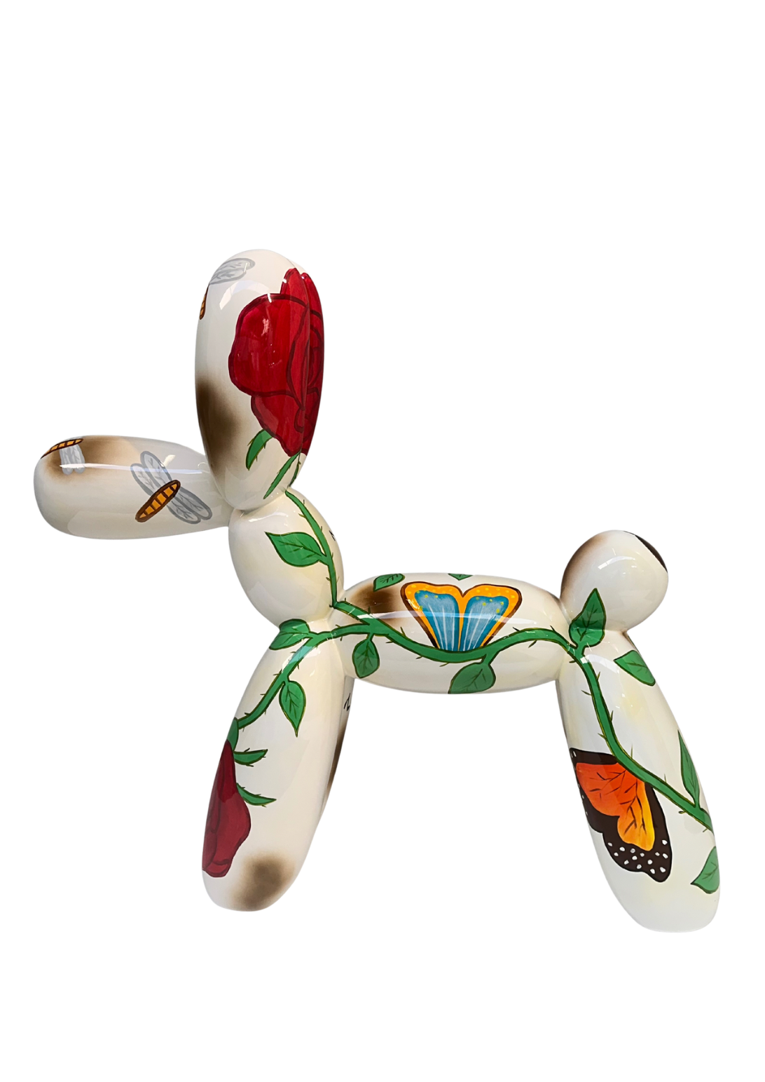 Rose Balloon Dog sculpture in Nature finish - alternate product view | KULORI