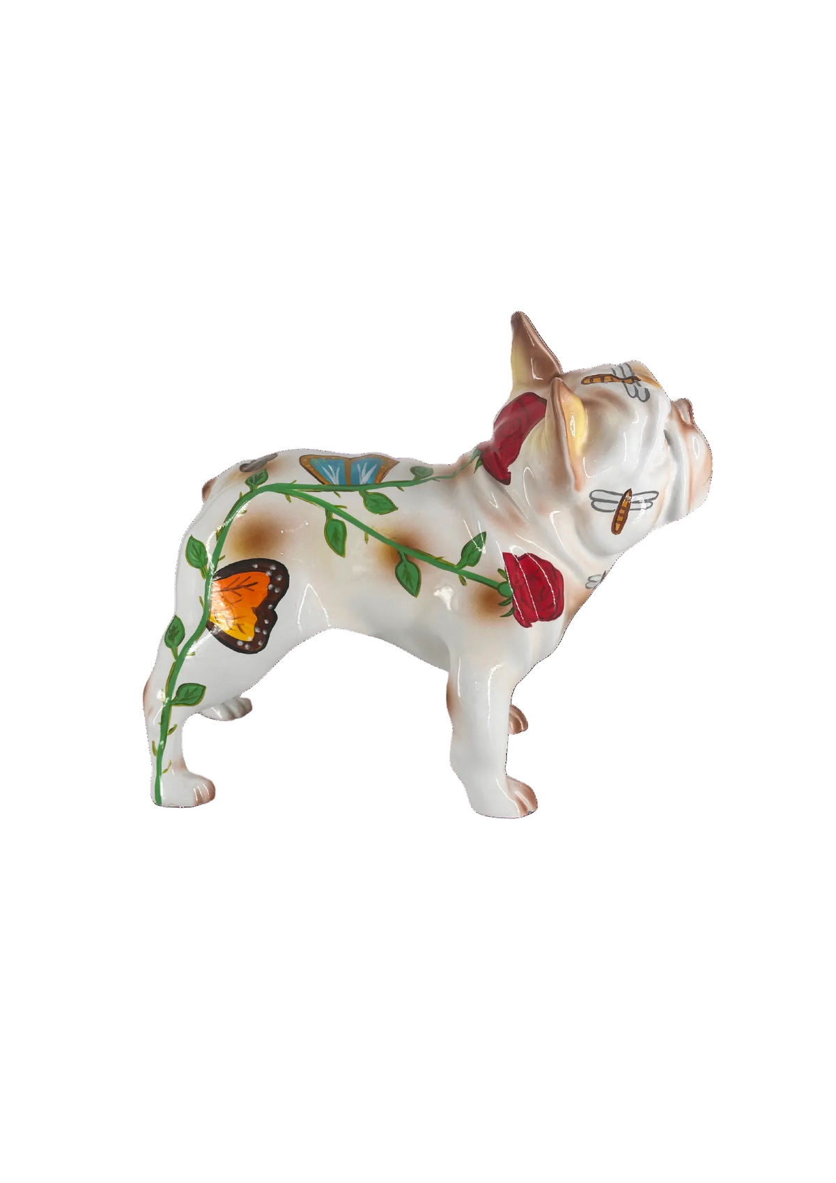 Rose French Bulldog sculpture in Nature finish - additional product view | KULORI