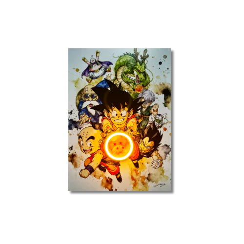 Saiyan Awakening V.1. LED wall art in Mini LED Wall Art finish - main product view | KULORI