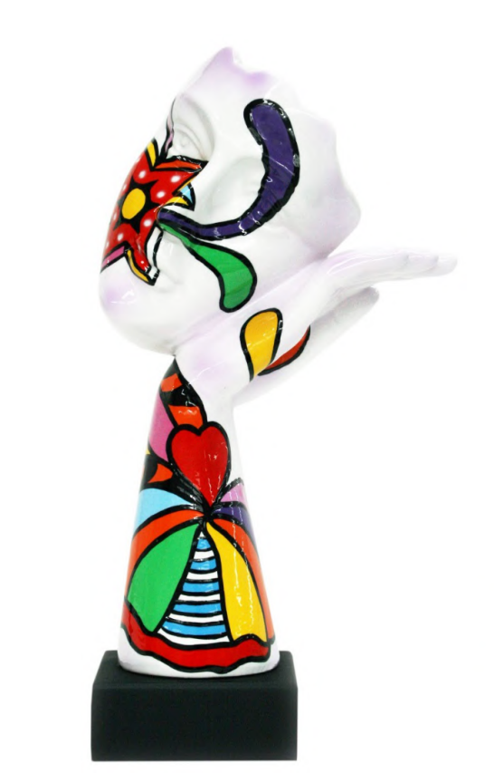 Vasky Face Silence sculpture in Pop Colours finish - main product view | KULORI