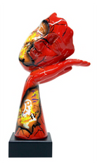 Graffy-One Face Silence sculpture in Graffiti finish - main product view | KULORI
