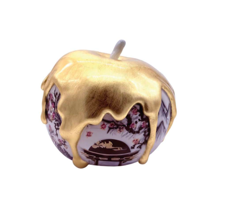 Blossom Melted Apple sculpture in Nature finish - alternate product view | KULORI