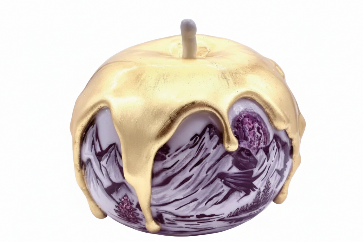 Blossom Melted Apple sculpture in Nature finish - additional product view | KULORI
