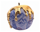 Blossom Blue Melted Apple sculpture in Nature finish - main product view | KULORI