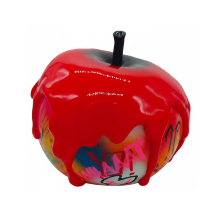 Graf in Red Melted Apple sculpture in Graffiti °2 finish - main product view | KULORI