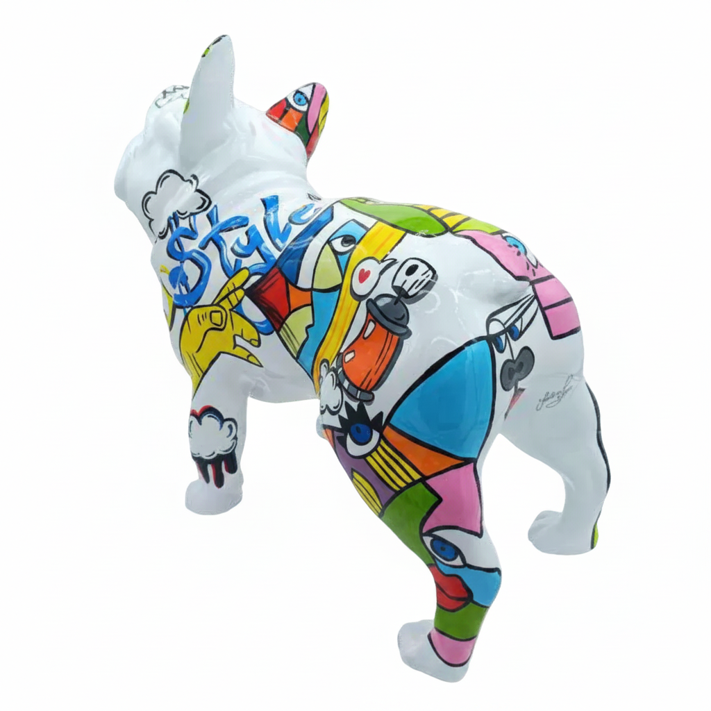 Picasso Graf French Bulldog sculpture in Graffiti finish - alternate product view | KULORI