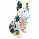 Picaso Graf Seated Bulldog sculpture in Graffiti finish - main product view | KULORI