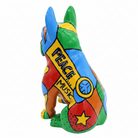 Pop Art Peace Seated Bulldog sculpture in Pop Colours finish - alternate product view | KULORI